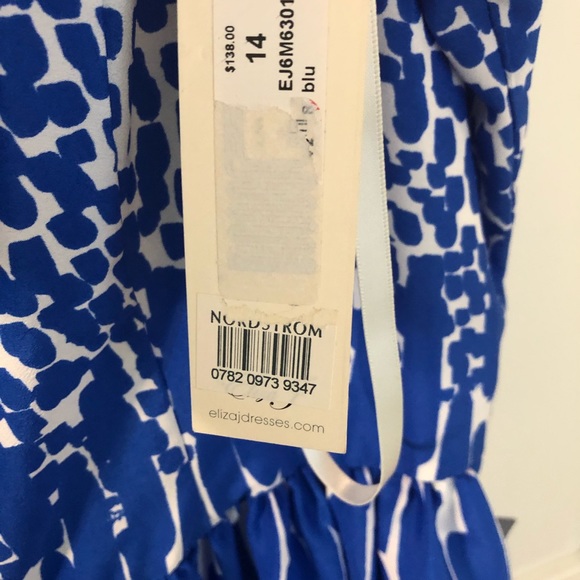 NWT Eliza J Nordstrom Santorini Blue & White Dress 14 - Picture 8 of 11